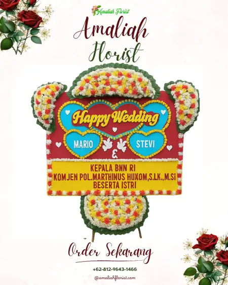 Papan Bunga Pernikahan Pugaan